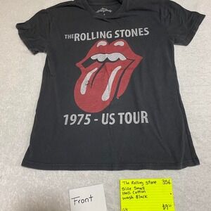 Wash Black Rolling Stones size small. SKU356#rockon